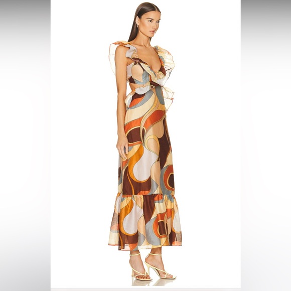 SIR. Vista Frill Midi Dress - Picture 3 of 5